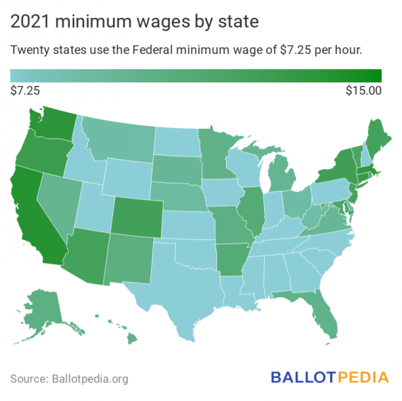 25 states and D.C. will have increased minimum wages in 2021 ...