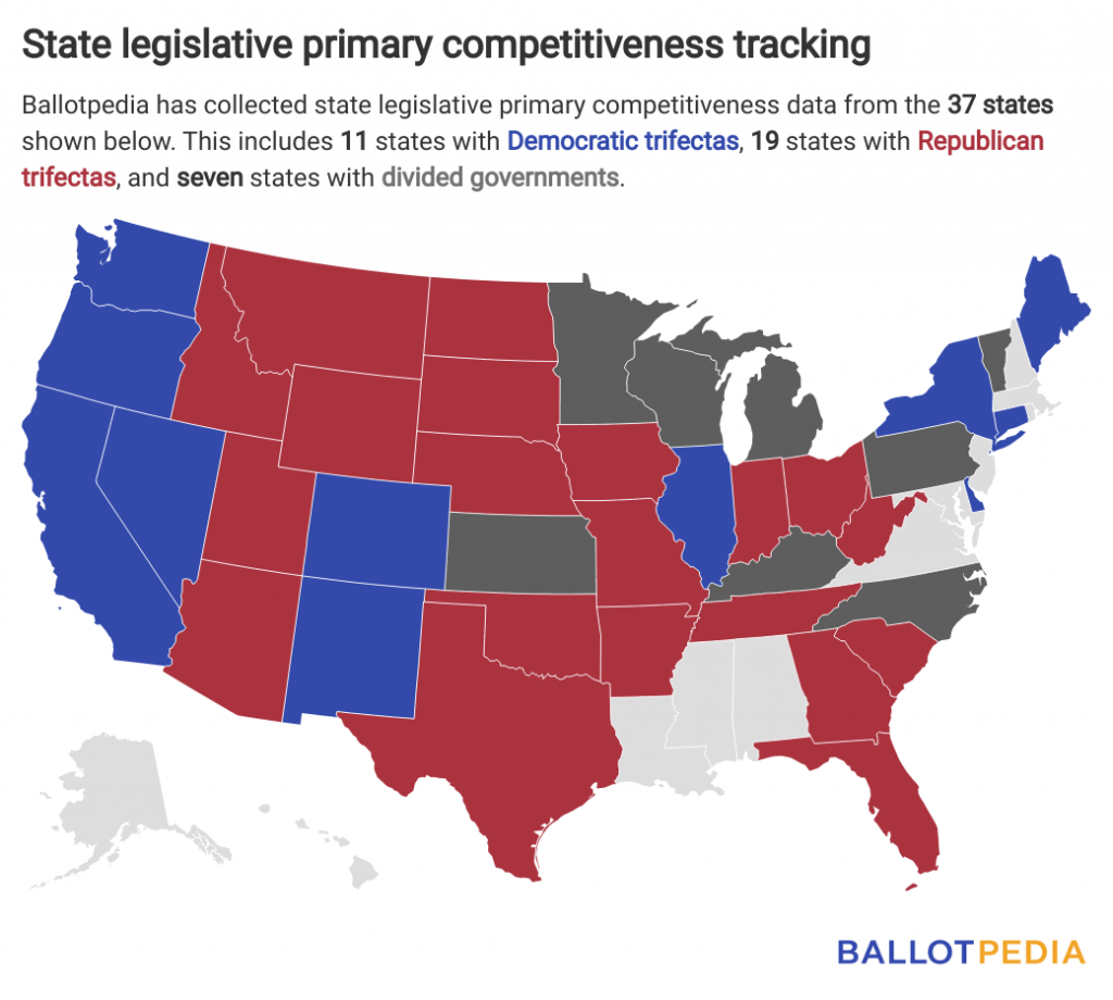 Primary watch number of contested state legislative primaries is up 23