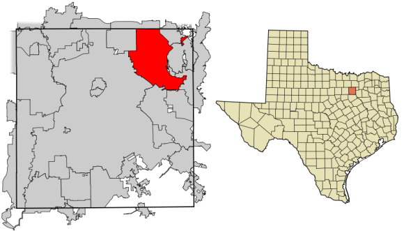 800px Dallas County Texas Incorporated Areas Garland Highighted.svg  580x331 