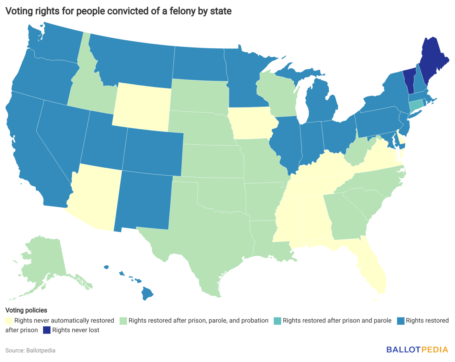 Oklahoma adopts legislation restoring voting rights to felons after a ...